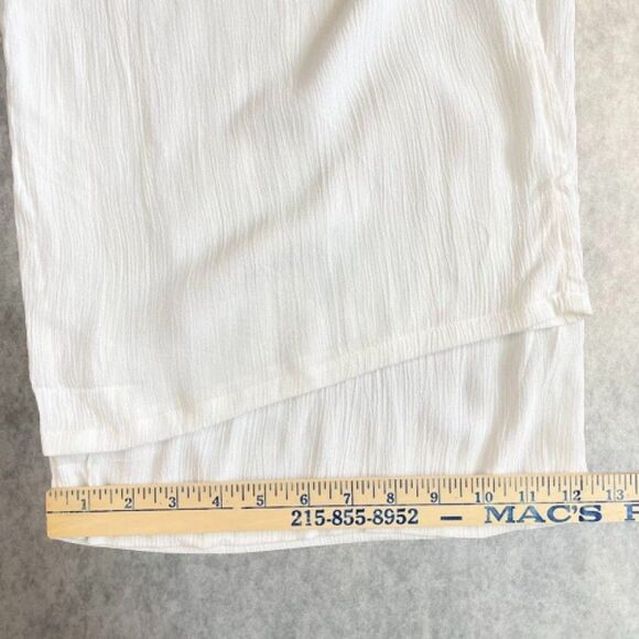 prAna Womens Swim Cover Up Size M White Wide Leg Jumpsuit Gauze Beach Swimwear - Picture 15 of 15